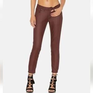 One Teaspoon Freebird II Low waist in Coated cotton in  Bordeaux  Size 27